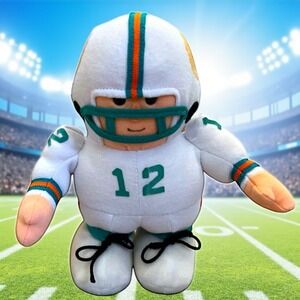 Vintage NFL KAMAR MOOSE Miami Dolphins 9" Plush # 12 Bob Griese Football Player